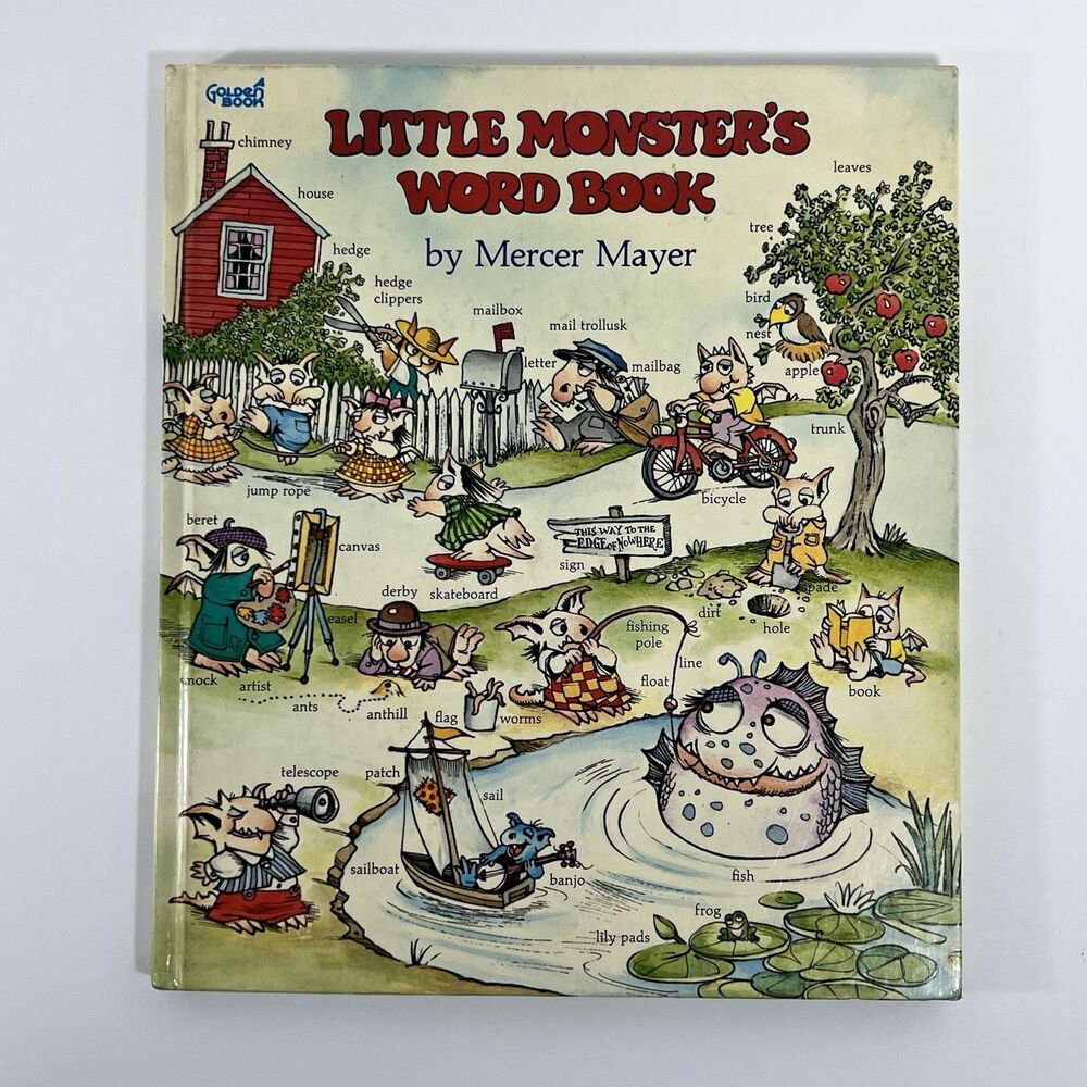 Mercer Mayer Little Monsters Word Golden Book Vintage Childrens Picture VTG 1977